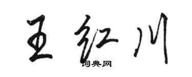 駱恆光王紅川行書個性簽名怎么寫