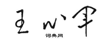 駱恆光王心軍草書個性簽名怎么寫