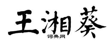 翁闓運王湘葵楷書個性簽名怎么寫