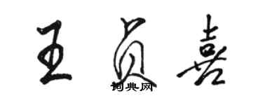 駱恆光王貞喜行書個性簽名怎么寫