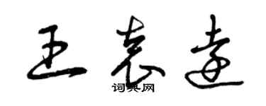 曾慶福王袁遠草書個性簽名怎么寫