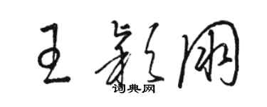 駱恆光王穎朋草書個性簽名怎么寫