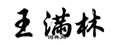 胡問遂王滿林行書個性簽名怎么寫