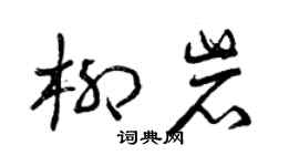 曾慶福柳岩草書個性簽名怎么寫