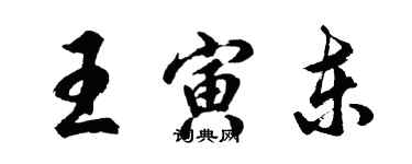 胡問遂王寅東行書個性簽名怎么寫