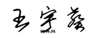 朱錫榮王宇葵草書個性簽名怎么寫