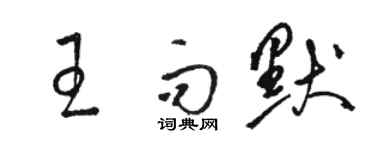 駱恆光王而默草書個性簽名怎么寫