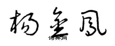 曾慶福楊金鳳草書個性簽名怎么寫