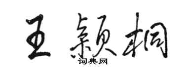 駱恆光王穎桐行書個性簽名怎么寫