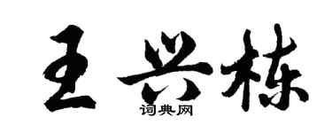 胡問遂王興棟行書個性簽名怎么寫