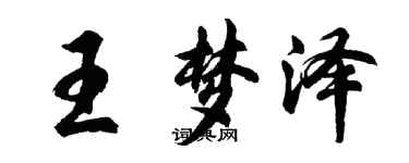 胡問遂王夢澤行書個性簽名怎么寫