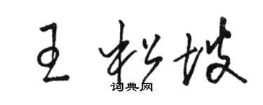 駱恆光王松坡草書個性簽名怎么寫