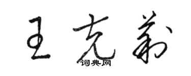 駱恆光王克莉草書個性簽名怎么寫