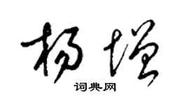 梁錦英楊增草書個性簽名怎么寫