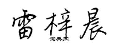 王正良雷梓晨行書個性簽名怎么寫
