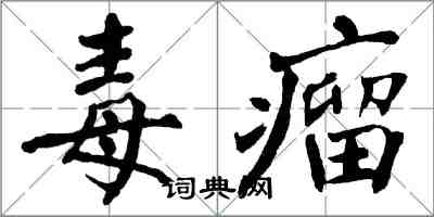 翁闓運毒瘤楷書怎么寫