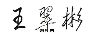 駱恆光王翠彬行書個性簽名怎么寫