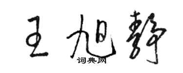 駱恆光王旭靜草書個性簽名怎么寫