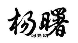 胡問遂楊曙行書個性簽名怎么寫