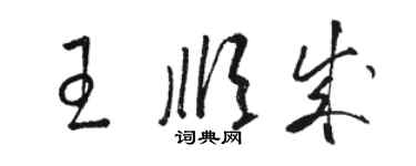 駱恆光王順成草書個性簽名怎么寫