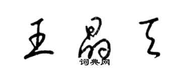 梁錦英王晶天草書個性簽名怎么寫