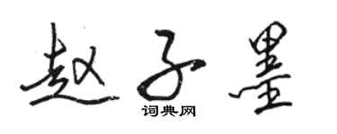 駱恆光趙子墨行書個性簽名怎么寫