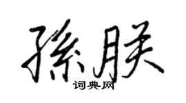 王正良孫朕行書個性簽名怎么寫
