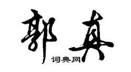 胡問遂郭真行書個性簽名怎么寫