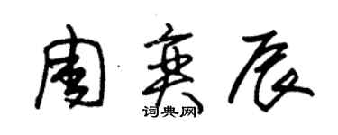 朱錫榮周奕辰草書個性簽名怎么寫