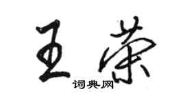 駱恆光王榮行書個性簽名怎么寫