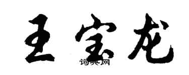 胡問遂王寶龍行書個性簽名怎么寫