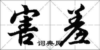 胡問遂害羞行書怎么寫