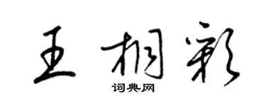 梁錦英王桐彩草書個性簽名怎么寫