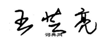 朱錫榮王芝亮草書個性簽名怎么寫