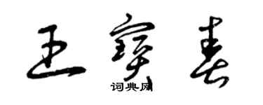 曾慶福王寶春草書個性簽名怎么寫