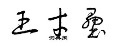 曾慶福王才壘草書個性簽名怎么寫