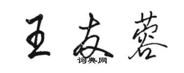 駱恆光王友蓉行書個性簽名怎么寫