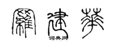 陳聲遠羅建華篆書個性簽名怎么寫