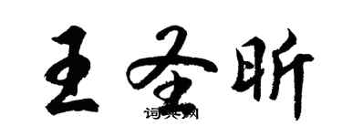 胡問遂王聖昕行書個性簽名怎么寫