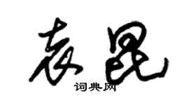 朱錫榮袁昆草書個性簽名怎么寫