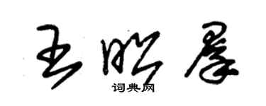 朱錫榮王昭群草書個性簽名怎么寫