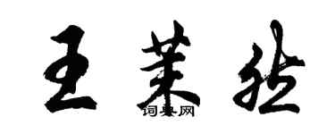 胡問遂王茉然行書個性簽名怎么寫