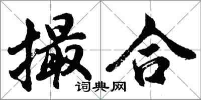 胡問遂撮合行書怎么寫