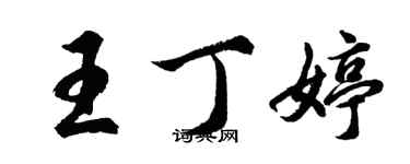 胡問遂王丁婷行書個性簽名怎么寫