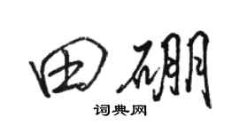 駱恆光田硼行書個性簽名怎么寫