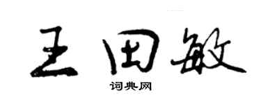 曾慶福王田敏行書個性簽名怎么寫