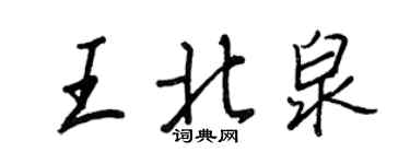 王正良王北泉行書個性簽名怎么寫