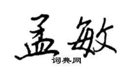 王正良孟敏行書個性簽名怎么寫