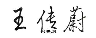 駱恆光王傳蔚行書個性簽名怎么寫