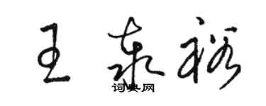 駱恆光王泰裕草書個性簽名怎么寫